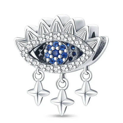 Hot Sale 925 Silver Color Evil Eye Charm Demon Eye Bead For Original  Bracelet&Bangle DIY Making Fashion Jewelry Gift