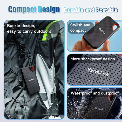 Original Plug-and-Play External Hard Disk 128TB Large Capacity Solid State Drive USB3.2 High-Speed HDD for Laptop PC Smartphone