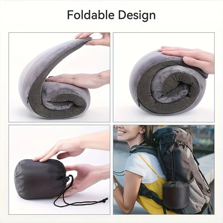 Travel Neck Pillow Car Neck Memory Foam Pillow U-Shaped Portable Auto Headrest Pillow Adjustable Traveling Sleeping Neck Pillow