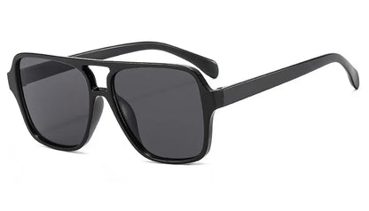Vintage Double Bridge Yellow Sunglasses Women Oversized Square Frame Luxury Shades Sun Glasses Female Pilot Eyewear