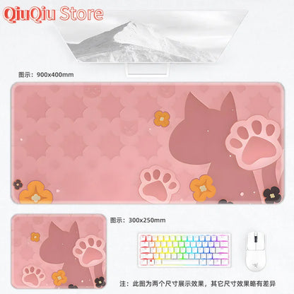 Genshin Impact Postcard Mouse Pad Large Custom Computer Keyboard Game Pads Home Office Desktop Mat