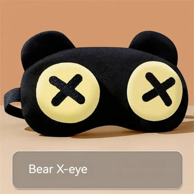 Cute eye mask, soothes tired eyes during sleep, provides warmth and heat, comfortable to wear.
