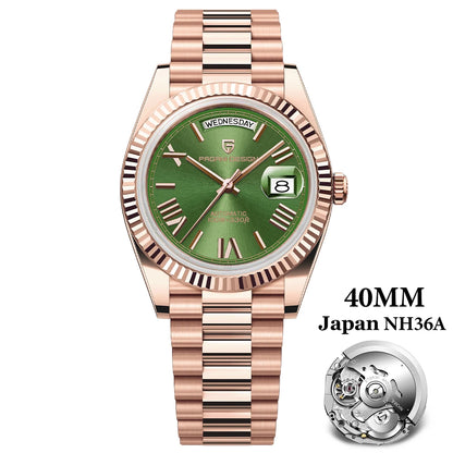 PAGANI DESIGN Men's Watches DD40 Gold White Luxury Automatic Watch Men TMI NH36A Date Week Mechanical Watches For Men 2026 New
