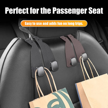 Multi-functional Car Seat Headrest Hooks Back Seat Organizer for Handbag Grocery Bag Coat - Keep Your Car Tidy