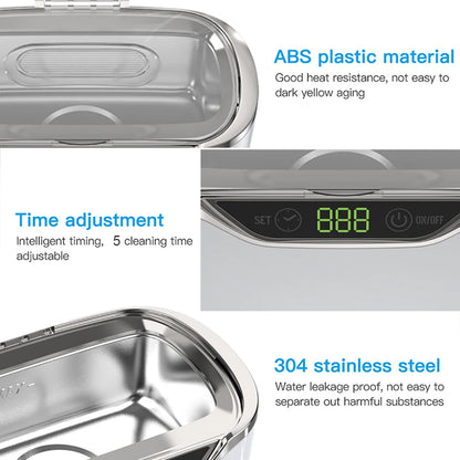 700ml Ultrasonic Cleaner Portable Washing Machine 50W Dishwasher Lave-Dishes Ultrasound Bath Sonic for 220V EU Plug