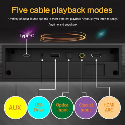 Wireless Bluetooth Sound Bar Speaker Wired Wireless Surround Stereo Home Theater TV Projector System Super Power Sound Speaker