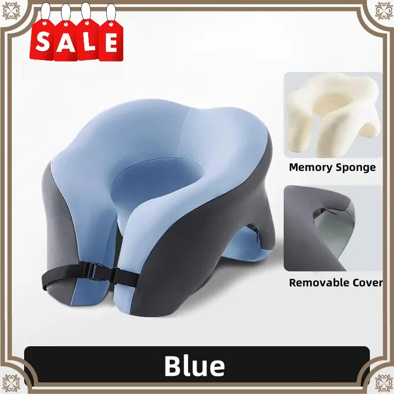 Popular Portable U-Shaped Travel Pillow, Memory Foam Sleep Pillow, Office Nap Pillow Airplane Neck Pillow Ergonomic Head Support