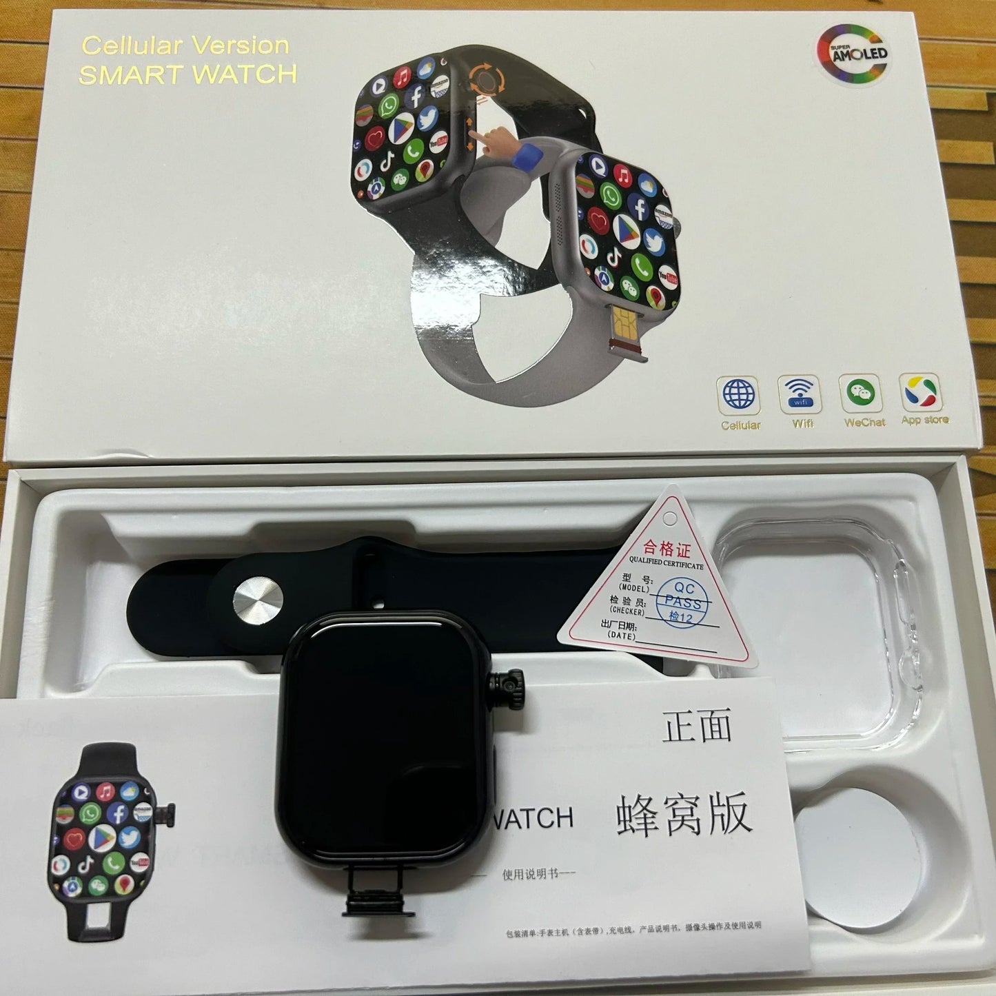 5G Smartwatch Global Version 2.29 Inch AMOLED Display with 180 Degree Rotating Camera Supports SIM Card WiFi GPS Video Calling