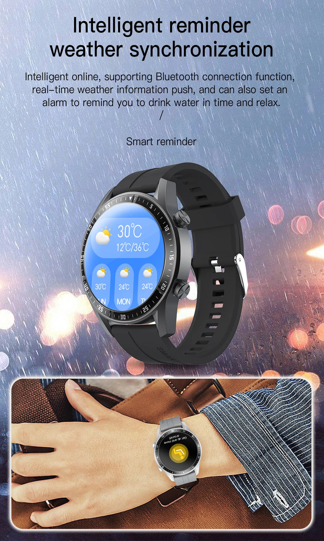 Smart Watch for Men Outdoor Activities Fitness Tracker Sport Watch with Calorie Step Counter Heart Rate Blood Pressure Monitor