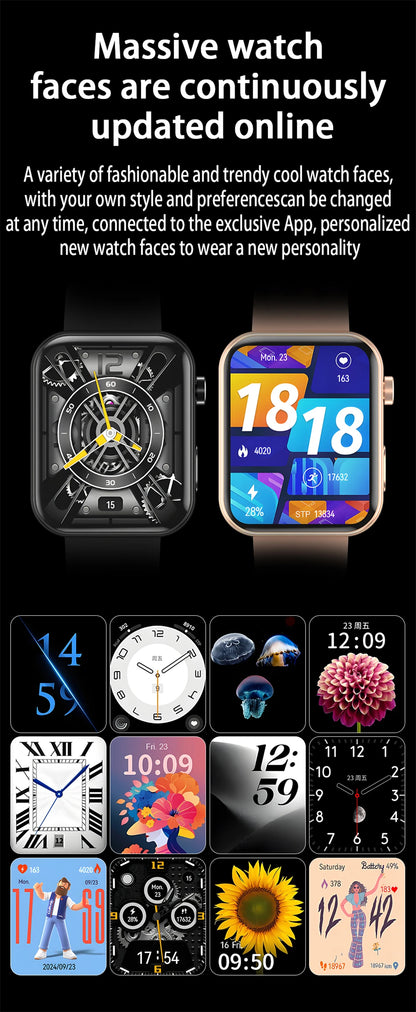 Smart Watch Women Men sound recording Camera Take Photo Record Video Watches Sport Waterproof Bluetooth Call Smartwatch 2025 New