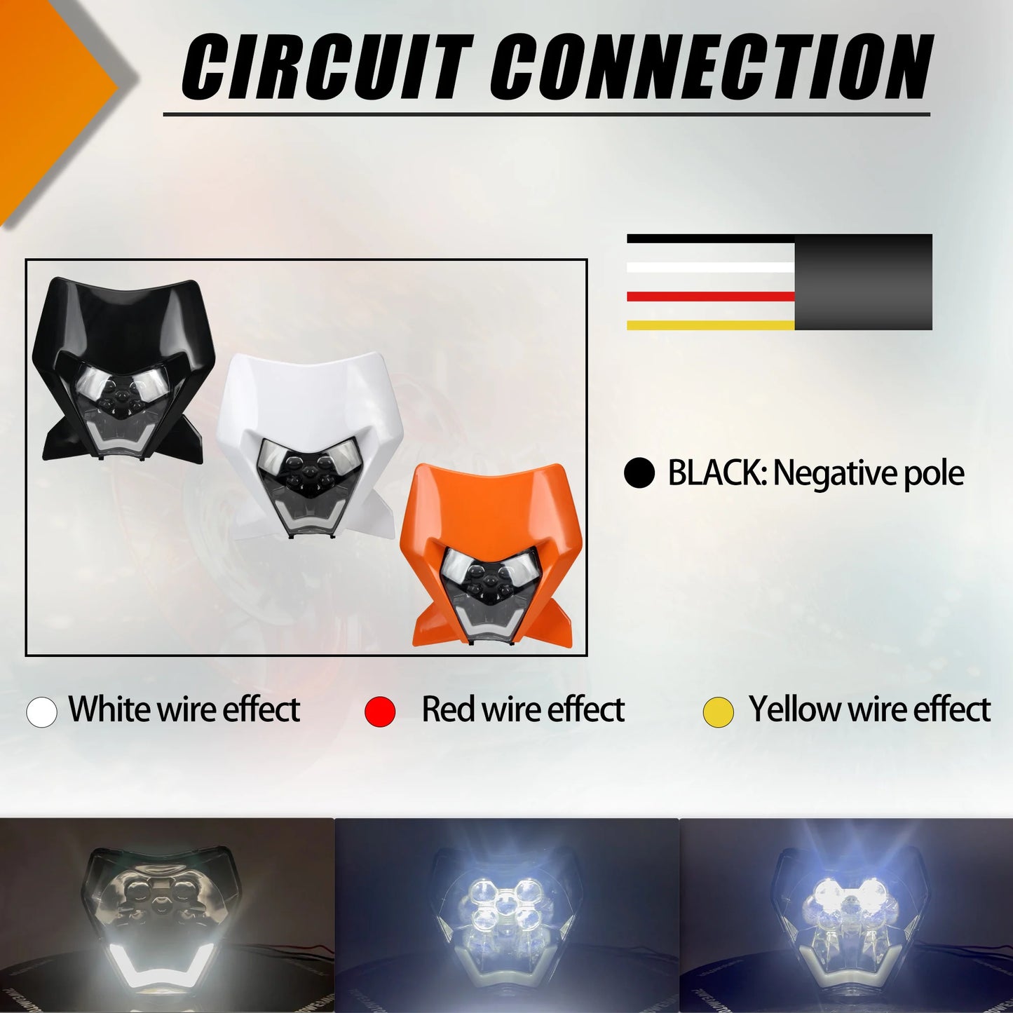 Motorcycle LED Headlight 2024 for KTM EXC SX MX 250 300 450 Fairing Motocross Headlight Accessories Supermoto Enduro Dirt Bike