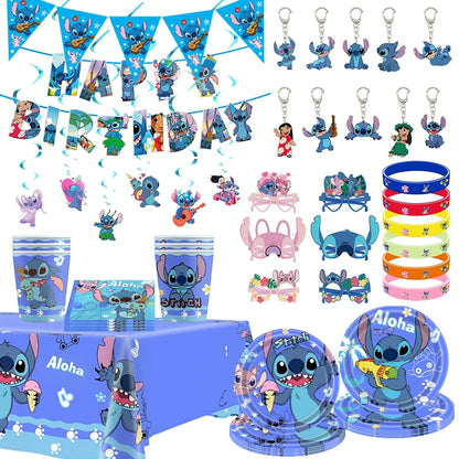 Stitch Party Supplies For Child Lilo And Stitch Birthday Party Decorations Balloons Banner Tablecloth Backdrop Tableware