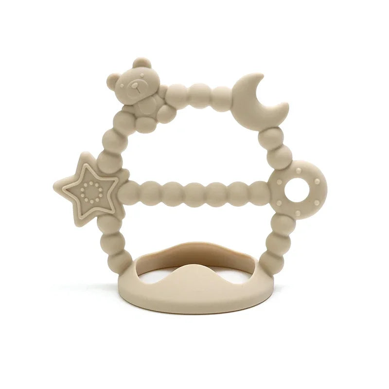 Baby Silicone Teether Soothing Molar Toy Cartoon Newborn Nursing Teething Gift Baby Accessories Kids Fingers Thumb Toys BPA Free