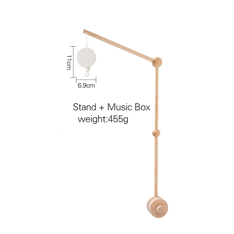 Baby Wooden Bed Bell Toys Newborn Mobiles Crib Rainbow Hanging Pendant Rattle Education Montessori Toys For Children Birth Gift