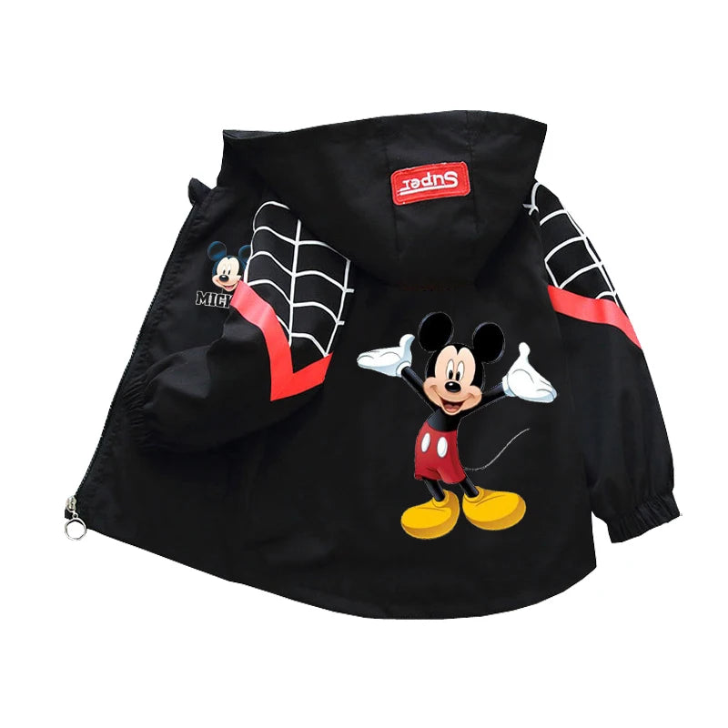 Sanrio kuromi Children Girls Hooded Jacket Coat 2026 Autumn Baby Boy Cartoon Cars Long Sleeve Casual Clothing Kids Outerwear