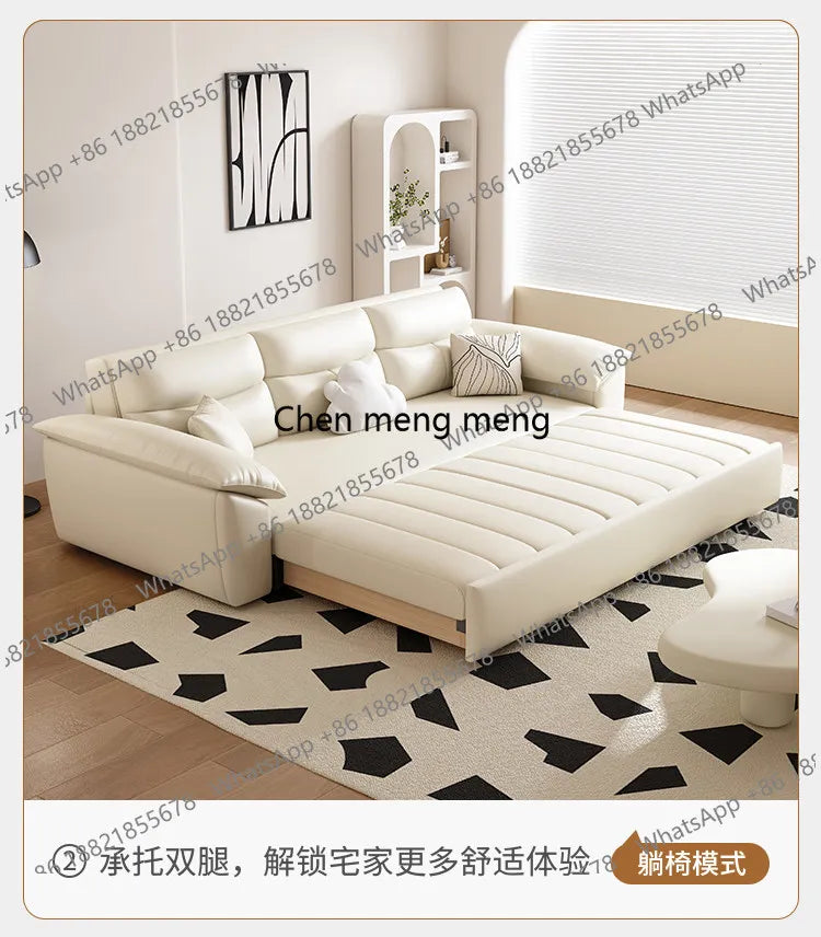 Living Room Home Convertible Bed Modern Wooden Armchair Folding Relax Sofa Bed Luxury Recliner Longue Furniture For Home