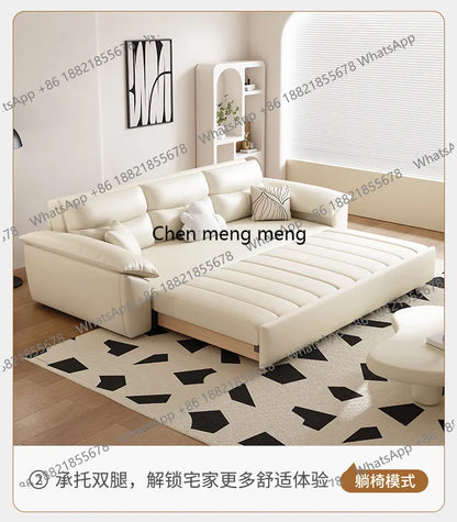 Living Room Home Convertible Bed Modern Wooden Armchair Folding Relax Sofa Bed Luxury Recliner Longue Furniture For Home