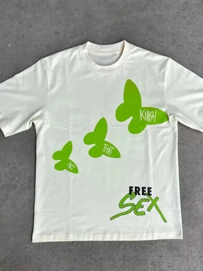 2025 Women Vintage Top Hip Hop Streetwear Tshirt Short Sleeve Casual Clothing Summer Fashion Trendy Nostalgic Retro Tee