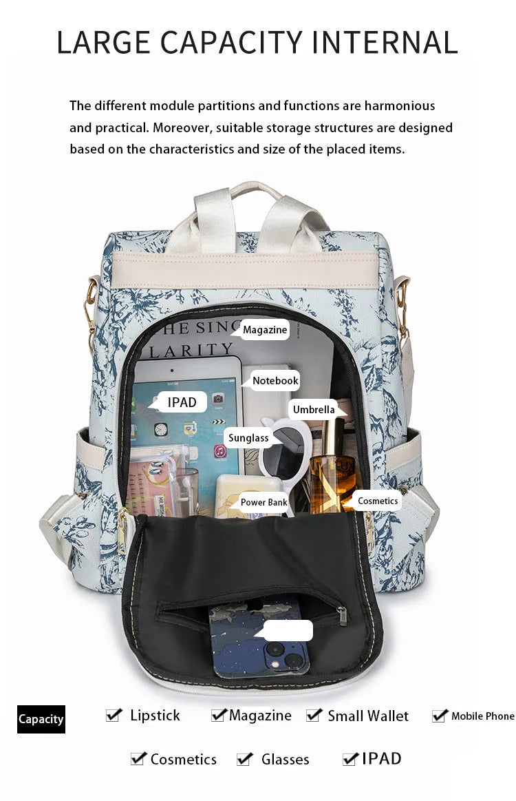 Fashionable Women's Bags, Trendy Backpacks, Large-Capacity Simple Handbags, Retro-Style Casual Bags, High-End Shoulder Crossbody Bags, Student Bags, Multi-Purpose Storage Bags