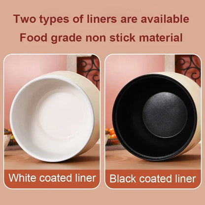 DMWD Multifunctional Electric Rice Cooker Hotpot Skillet Soup Porridge Stew Shabu Non-stick Ceramic Pot Food Meal Steamer Heater