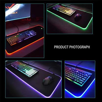 RGB HD Printing XXL Japanese style waves Mouse Pad Large Computer Office Game Table Rubber Gaming Mousepad expand LED Desk Mat