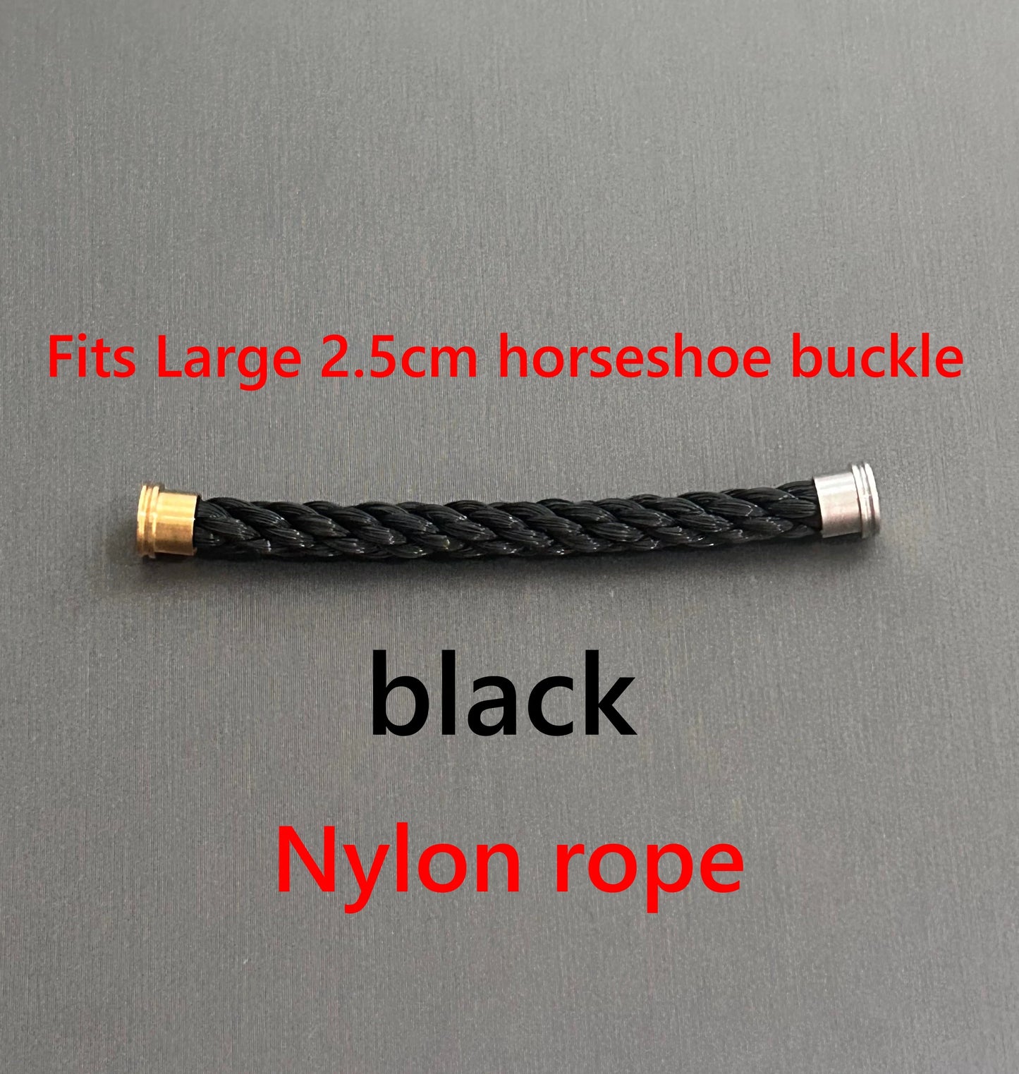 High Quality 1:1 Nylon Rope Fits 2.5cm Big Horseshoe Clasp Customized to Any Length Holiday Gift