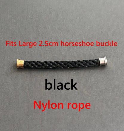 High Quality 1:1 Nylon Rope Fits 2.5cm Big Horseshoe Clasp Customized to Any Length Holiday Gift