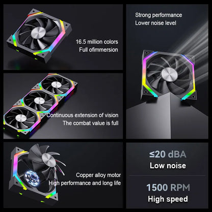 UPSIREN ZF-120 PC Fan ARGB 120mm 4Pin PWM Quiet Cooling Computer Case Fan 12V Large Air Volume gaming accessories ventilador