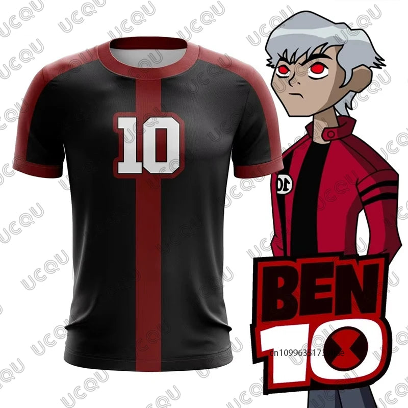 2025 Anime Omnitrix Ben10 Cosplay T-shirts Ben Tennyson Cartoon Print Summer Men Women Tees Casual Short Sleeve Y2k Kids Tops