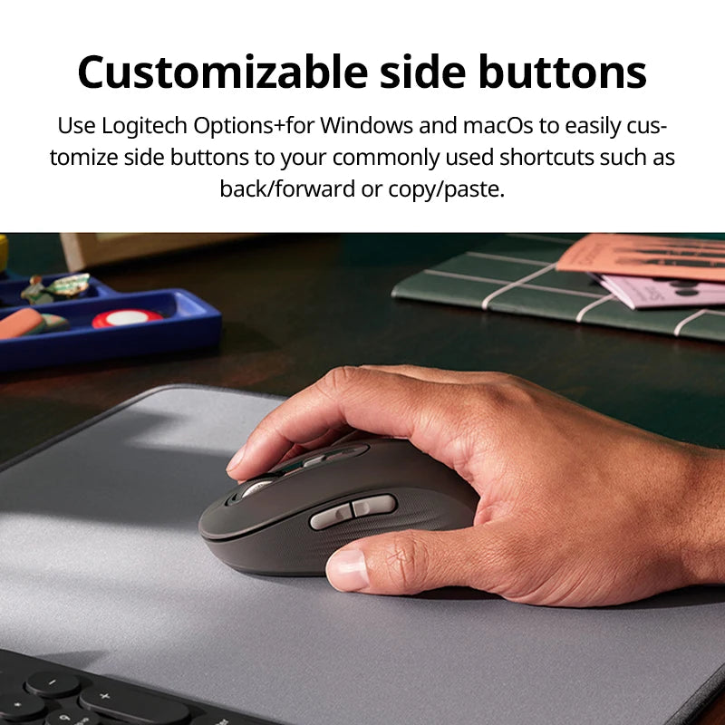 Logitech M750 Wireless Mouse Silent Click, Bluetooth/2.4GHz, Ergonomic, Multi-Device, Compatible with PC Laptop Office Home