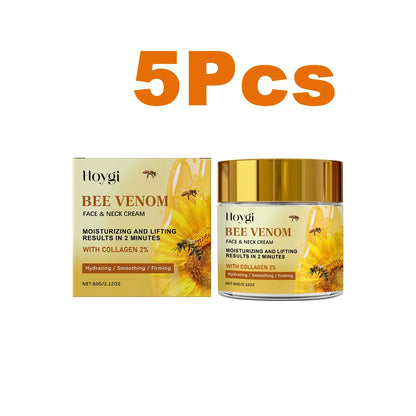 Bee Venom Firming Cream Reduce Fine Line Lifting Face Moisturizer Tightened Skin Smoothing Anti-Aging Firming Neck Lotion