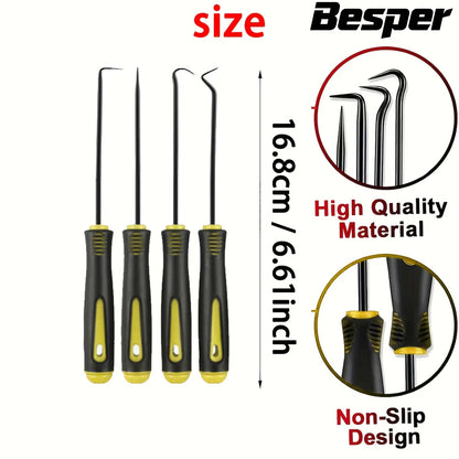  10/4PCS Precision Pick Set - Easy Removal Tool for Auto Oil Seals, O-Rings Seal Gasket Pick, Motorcycle, bicycle tire repair