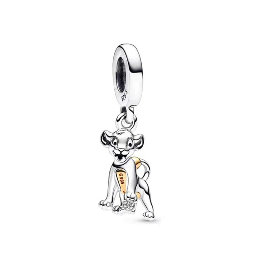 Hot Sell 925 Silver DIY Beads Jewelry Charms Bracelet Mickey Minnie Princess Christmas Stitch Robots Marvel Cute Miniso Disney