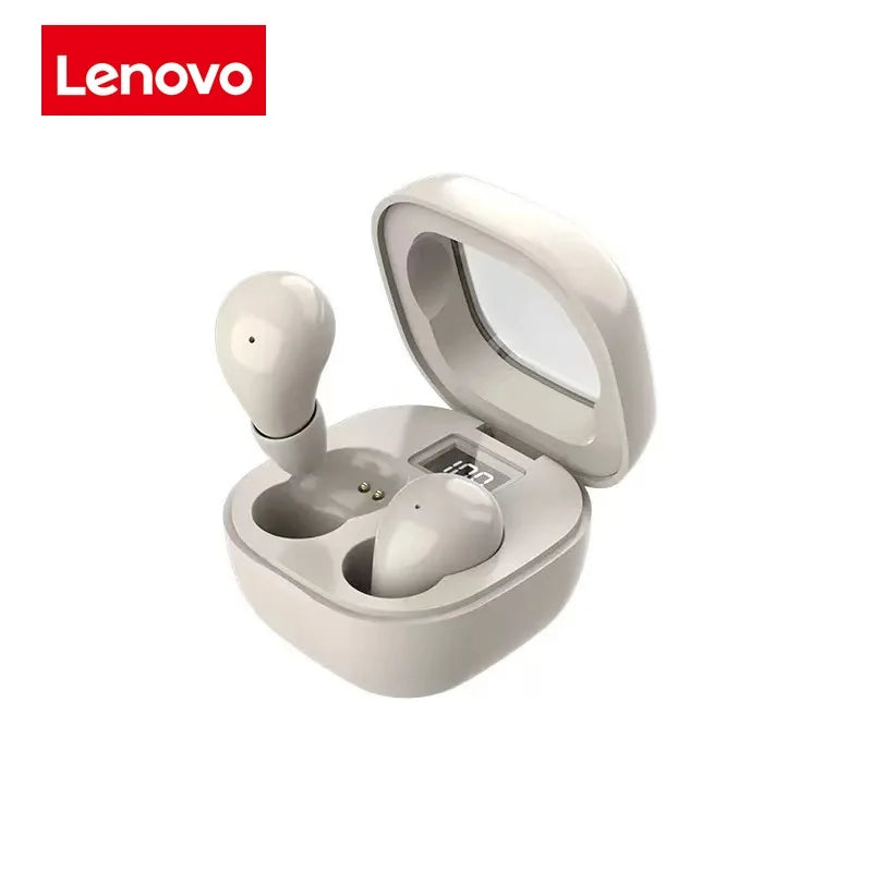 Lenovo Ultra Mini Bluetooth Earphones, Dual-Ear Sleep Gaming Earphones, Wireless in-Ear Noise Cancelling, HiFi Sound Quality