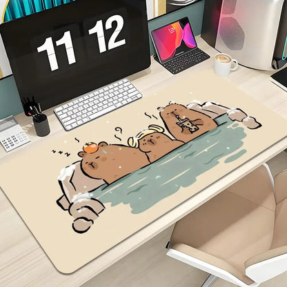 Cute Capybara Mouse Pad Keyboard Mousepad lauge 1200X600 mm Desk Mat PC Gamer Office Carpet Home Table pad