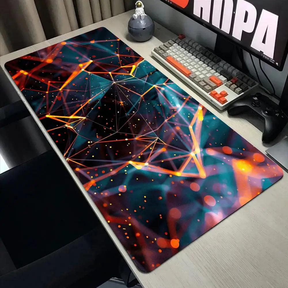 Polygons Mouse Pad Large Computer Office Game Table Mats XXL Rubber Anti-slip Gaming Keyboard Mousepads Long Desk Pads