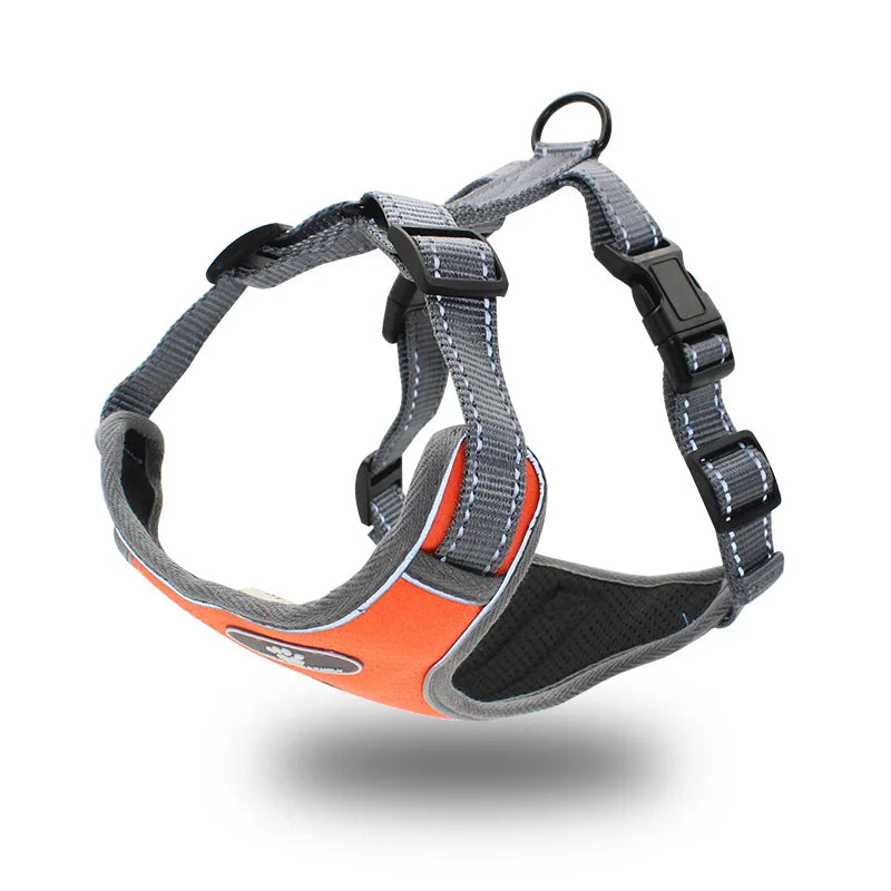 Medium Large No-Pull Dog Harness Reflective Vest Style Harness Leash for Big Dogs Safe Walking Gear Pet Collars P018