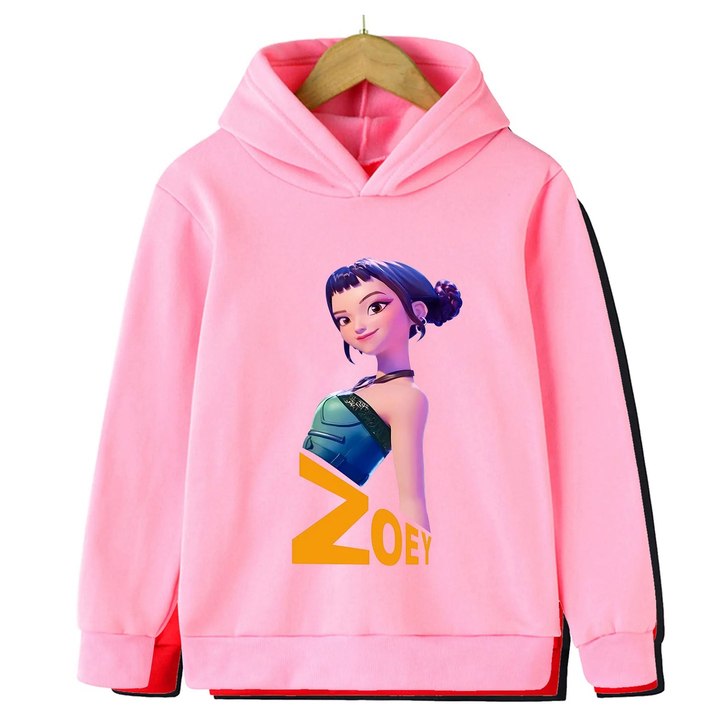 2025 KPop Demon Hunter Cartoon Girls Boy Hooded Sweatshirt Warm Children's Korean Wave Fashion Casual Tops Casual Girls Clothing