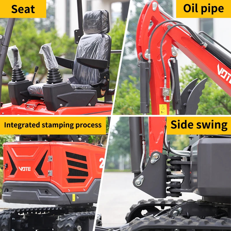 Mini Excavator  1 Ton  EURO 5 Kubota Engine  China Cheap 2 Ton  Crawler 1.8 Ton home Digger 3 T bagger farm For Sale customized