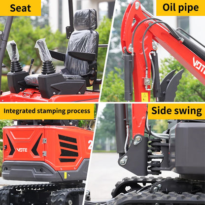 Mini Excavator  1 Ton  EURO 5 Kubota Engine  China Cheap 2 Ton  Crawler 1.8 Ton home Digger 3 T bagger farm For Sale customized