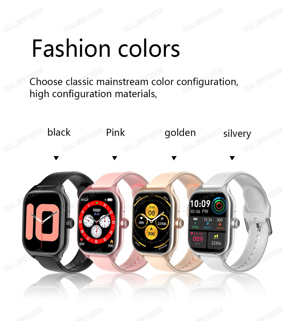 2025 Smart Watch 2.01 Inch HD Display Bluetooth Call Message Preview Sport Modes DIY Dial Weather Forecast Watches For Men Women