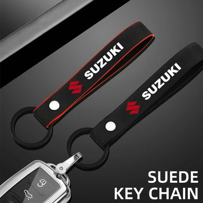 Motorcycle Keychain suede Keyring Logo Key Chain Key Ring For Suzuki BURGMAN DRZ GSXF SV 650 B-King GSR GSR750 GSR600 GSR400