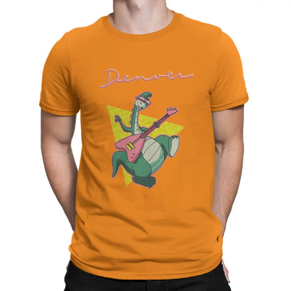 Retro 80s Animated Cartoon Unique TShirt Denver  The Last Dinosaur Leisure T Shirt Newest T-shirt For Men Women