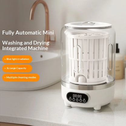 New USB Charging Washing Machine Portable Underwear Cleaner 3L Fully Automatic Socks Washing Machine Dehydratable Laundry Bucket