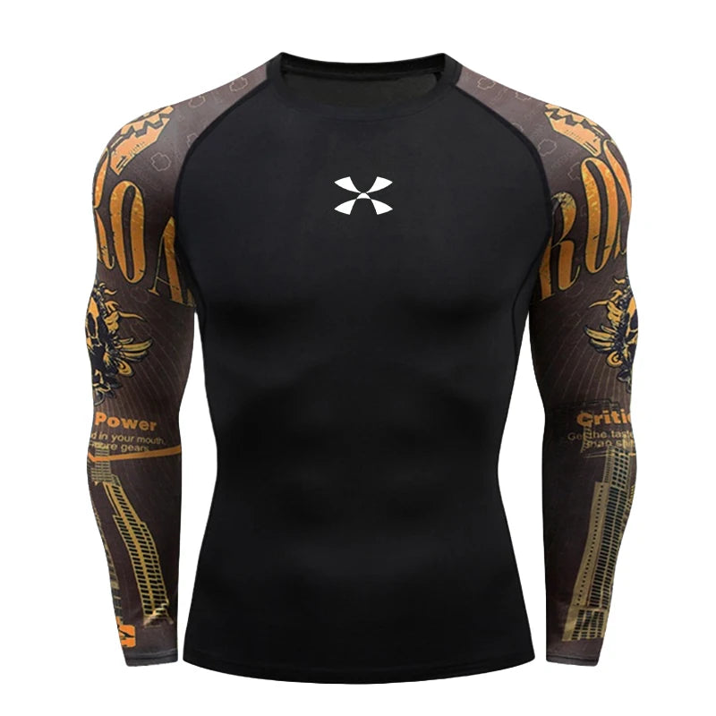 Cody Lundin Men's Compression Gym Wear Swim T Shirt Wholesale Men Gym Wear Slim Fit Rash Guard Compression T Shirt