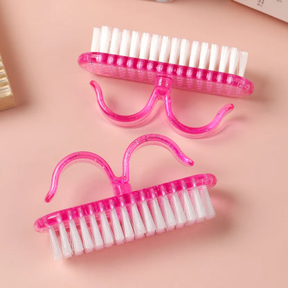 2/3pcs Plastic Nail Brushes Pink Soft Brush Nail Hand Scrubbing Cleaning Brush Dust Cleaner Nail Art Manicure Remover Tools