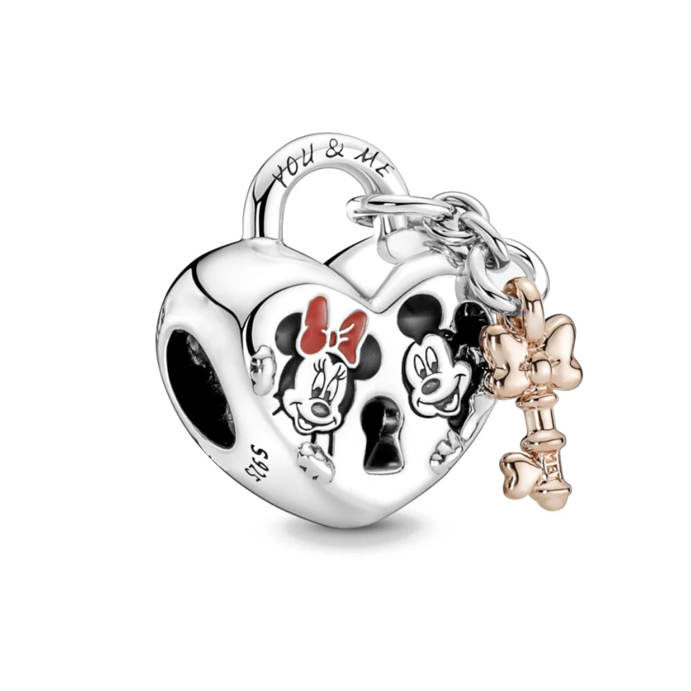 Hot Sell 925 Silver DIY Beads Jewelry Charms Bracelet Mickey Minnie Princess Christmas Stitch Robots Marvel Cute Miniso Disney