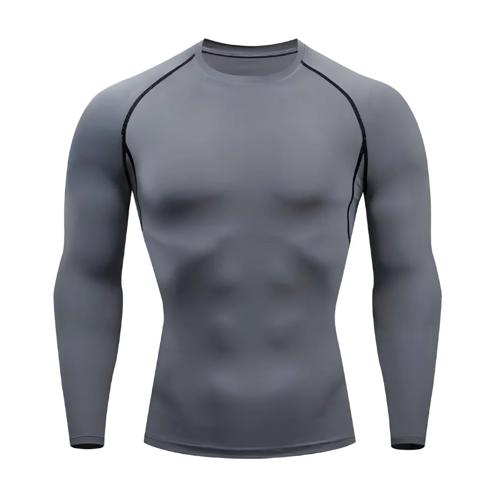 Compression Shirts Men's Rashguard Quick Dry Gym Fitness Shirts Spring Beach Surfing Athletic Sport Running Workout Tops Tees