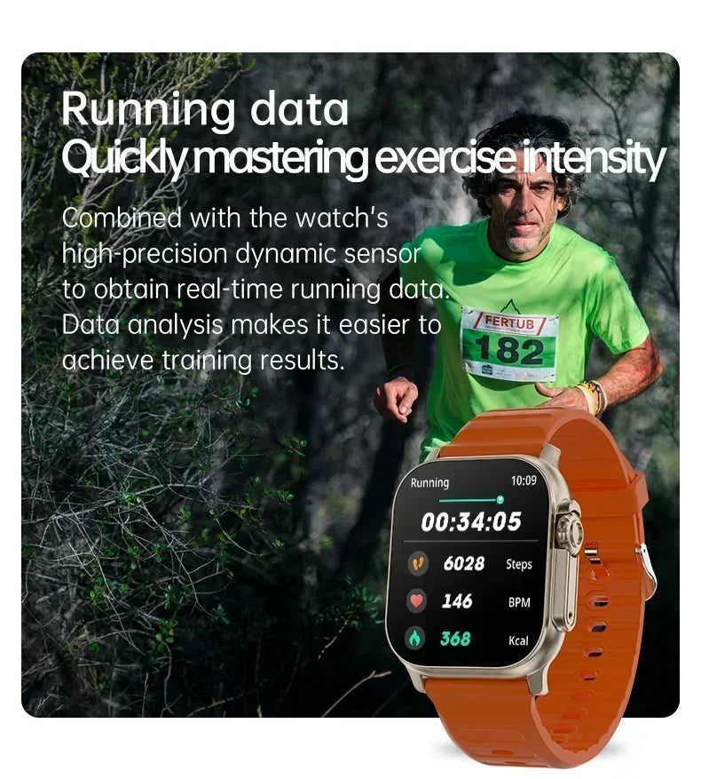2025 New Smart Watch Series 10 Screen Bluetooth Call Heart Rate Blood Pressure GPS Smartwatch for Android IOS Sports Watch