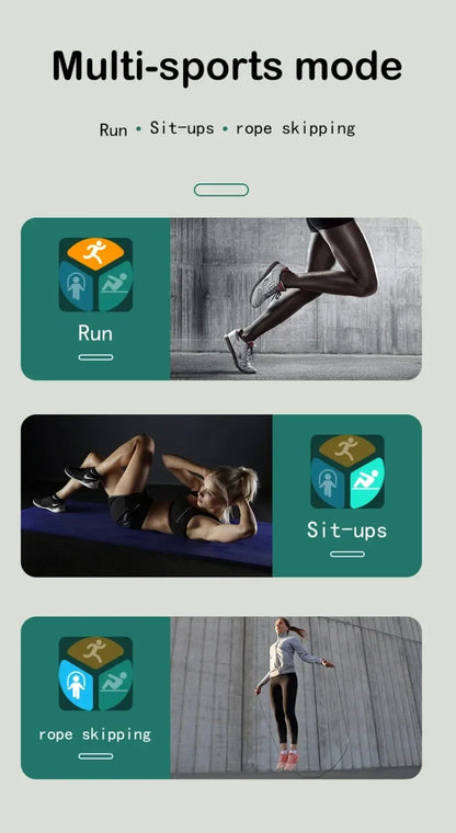 Smart Fitness Watch with Bluetooth - Music Control, Step Tracking, Weather & Message Alerts for Active Users